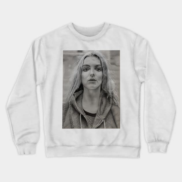 Jodie Comer portrait Crewneck Sweatshirt by CriSan